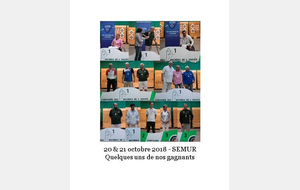 20 &amp; 21/10/2018  SEMUR Compétitions Salle 2x18 