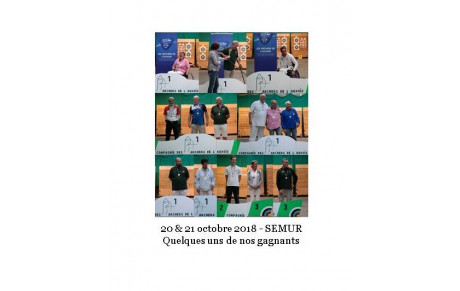 20 &amp; 21/10/2018  SEMUR Compétitions Salle 2x18 